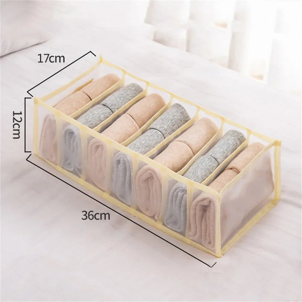 NeatNest™ Foldable Clothes Organizer – 6/7/9/11 Grid Wardrobe Divider