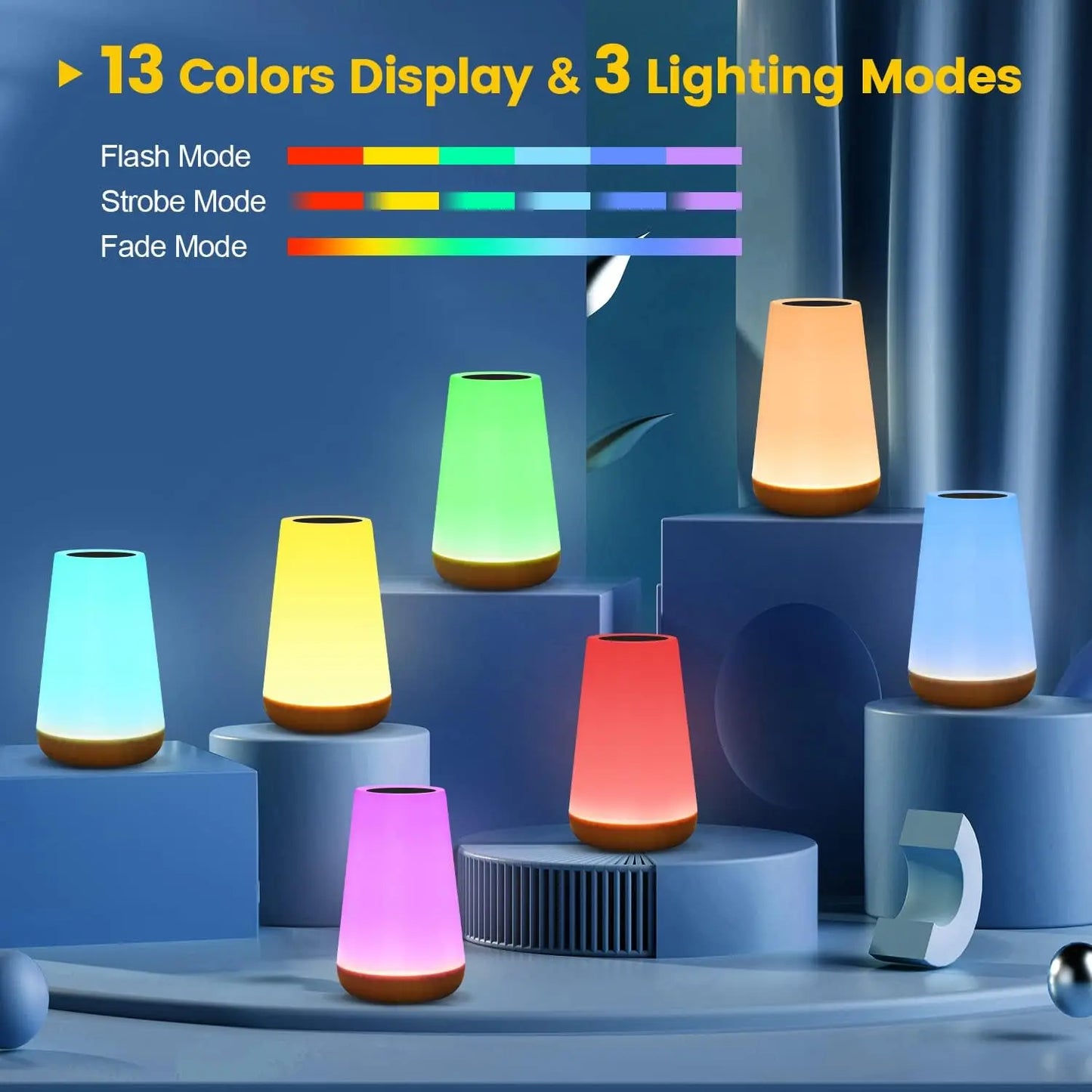 Magic RGB Night Light - 13 Colors Touch and Remote Control