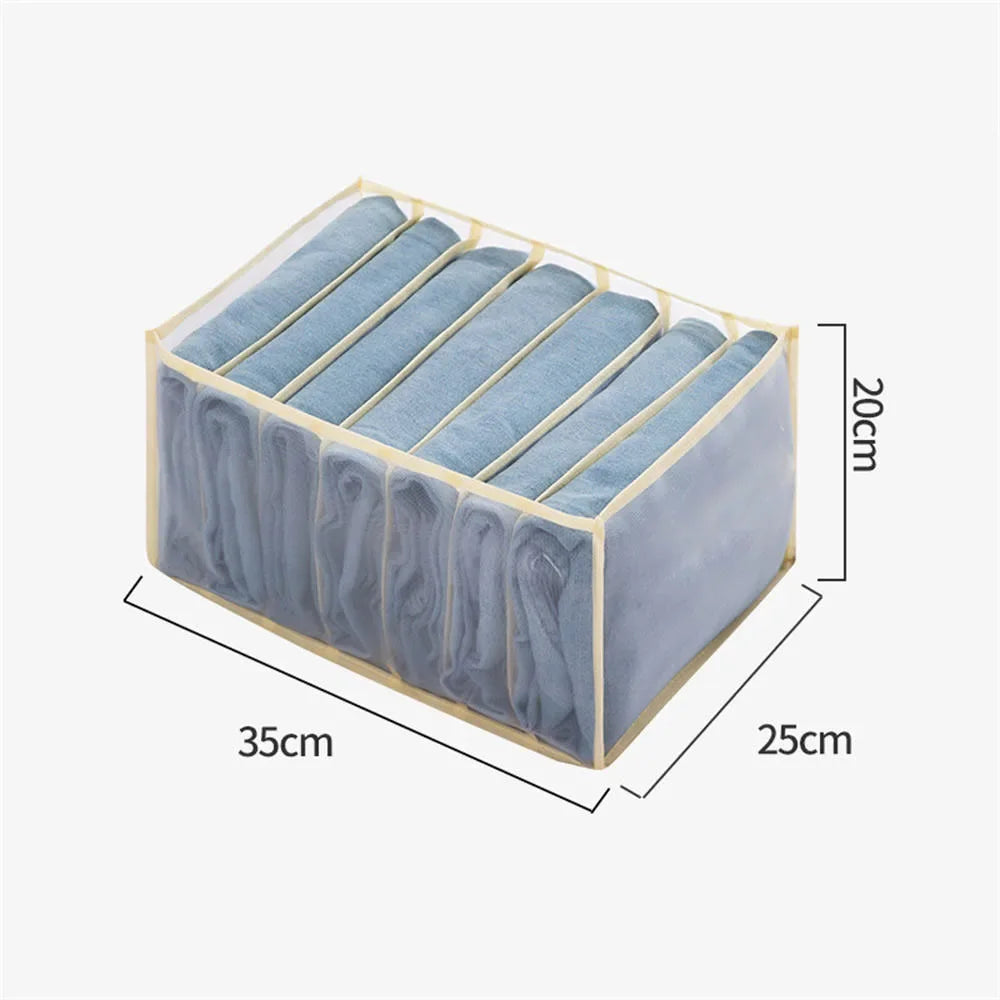 NeatNest™ Foldable Clothes Organizer – 6/7/9/11 Grid Wardrobe Divider
