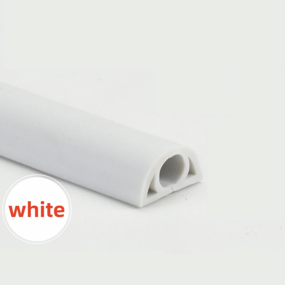 1Pc 1/3Meter Cord Management Channel,Invisible Decorative Wire Cover, Anti-Step Protector, Adhesive Soft Cable Raceway with Cap