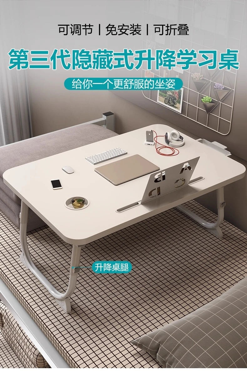 Folding Minimalist Corner Adjustable Portable Office Laptop Standing Desk Modern Ergonomic Lap L-Shaped Gaming Computer Bed