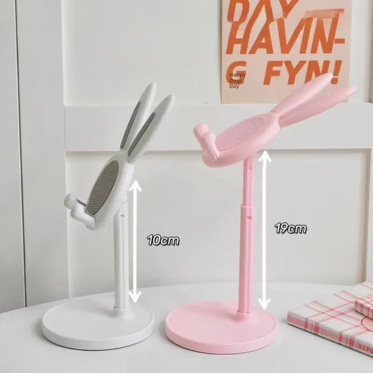 Mobile desktop stand mini cute cartoon bunny tablet universal stand adjustable telescopic lifting lazy stand