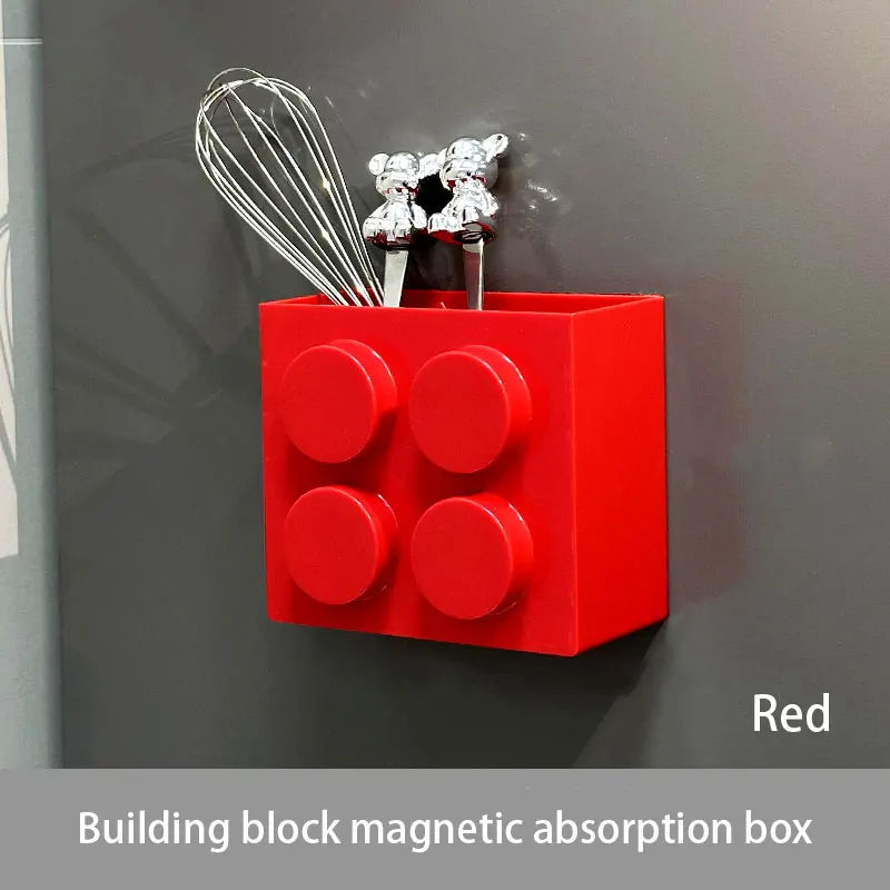 Magnetic wall-mounted narrow-edge kitchen straw, cling film storage box, refrigerator side storage rack
