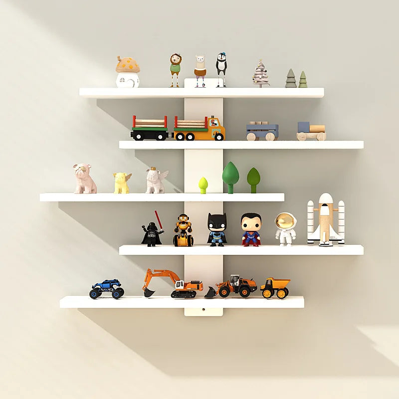 Wall-Mounted Display Shelf Organizer for Action Figures Small Building Blocks & Collectibles - Modern Home Decor Storage
