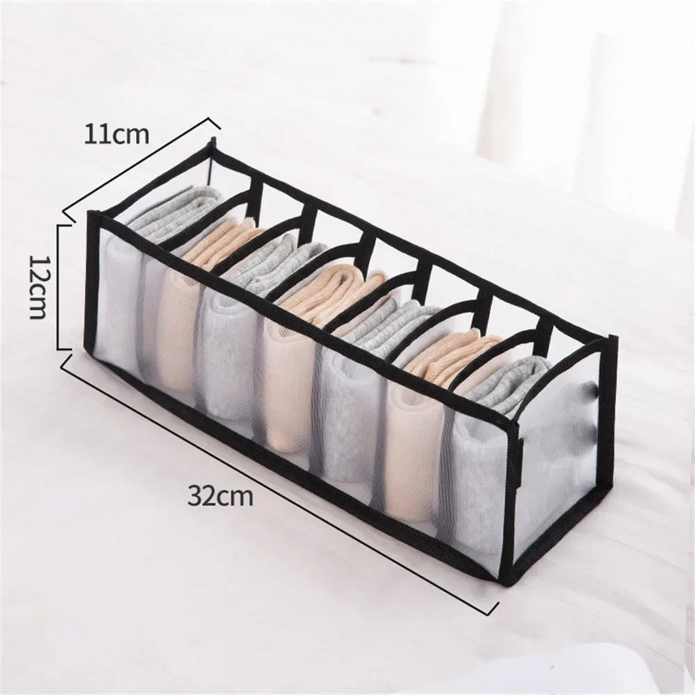 NeatNest™ Foldable Clothes Organizer – 6/7/9/11 Grid Wardrobe Divider