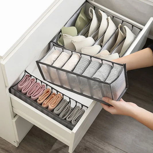 NeatNest™ Foldable Clothes Organizer – 6/7/9/11 Grid Wardrobe Divider