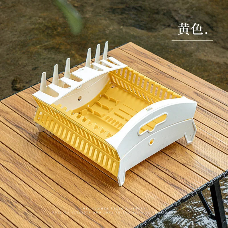 Foldable Dish Rack Collapsible Draining Tray Kitchen Storage Holder Drainer Bowl Tableware Plate Dinnerware Drainer Organizer