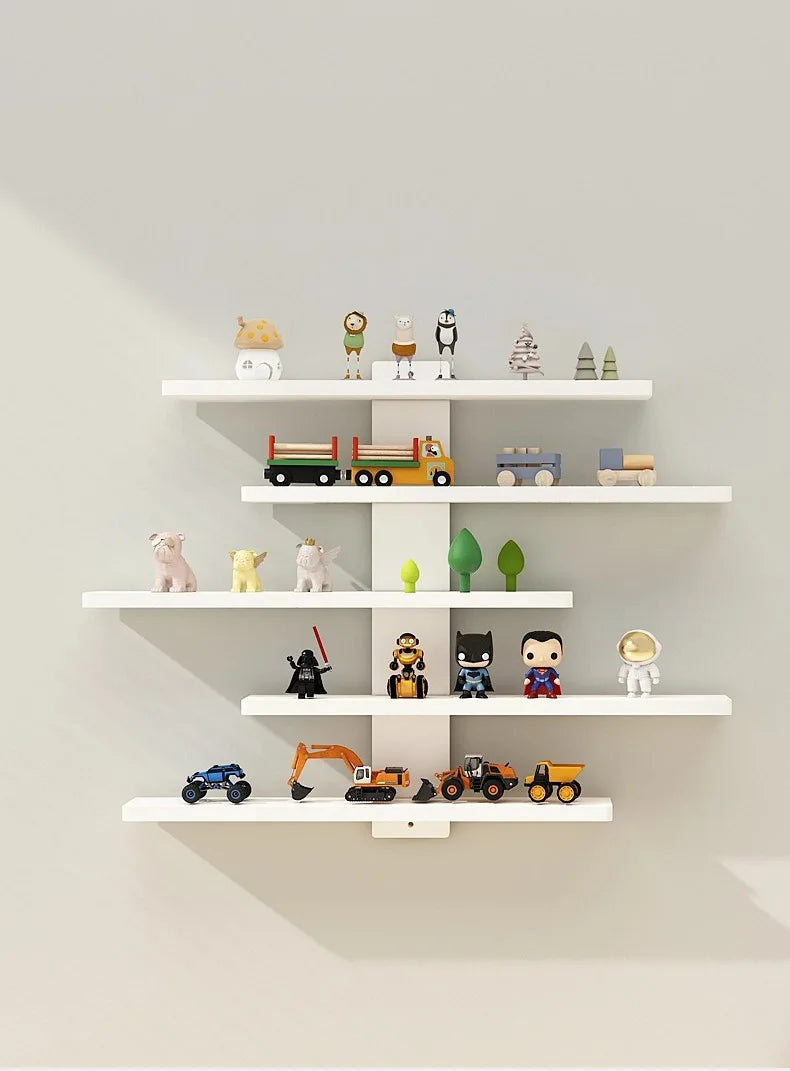 Wall-Mounted Display Shelf Organizer for Action Figures Small Building Blocks & Collectibles - Modern Home Decor Storage