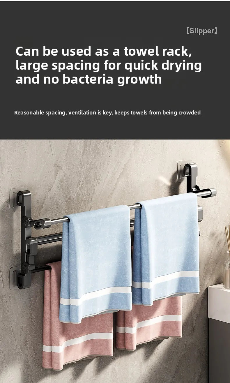 Multi-Functional Wall-Mounted Batoom oe Ra Foldable Metal Storage Organizer for Toiletries And Footwear behind Door