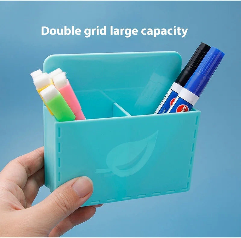 New Macaron Whiteboard Pen Storage Box Magnetic Hanging Suction Pen Holder Blackboard Wall Hanging Magnetic Graffiti Brush Box