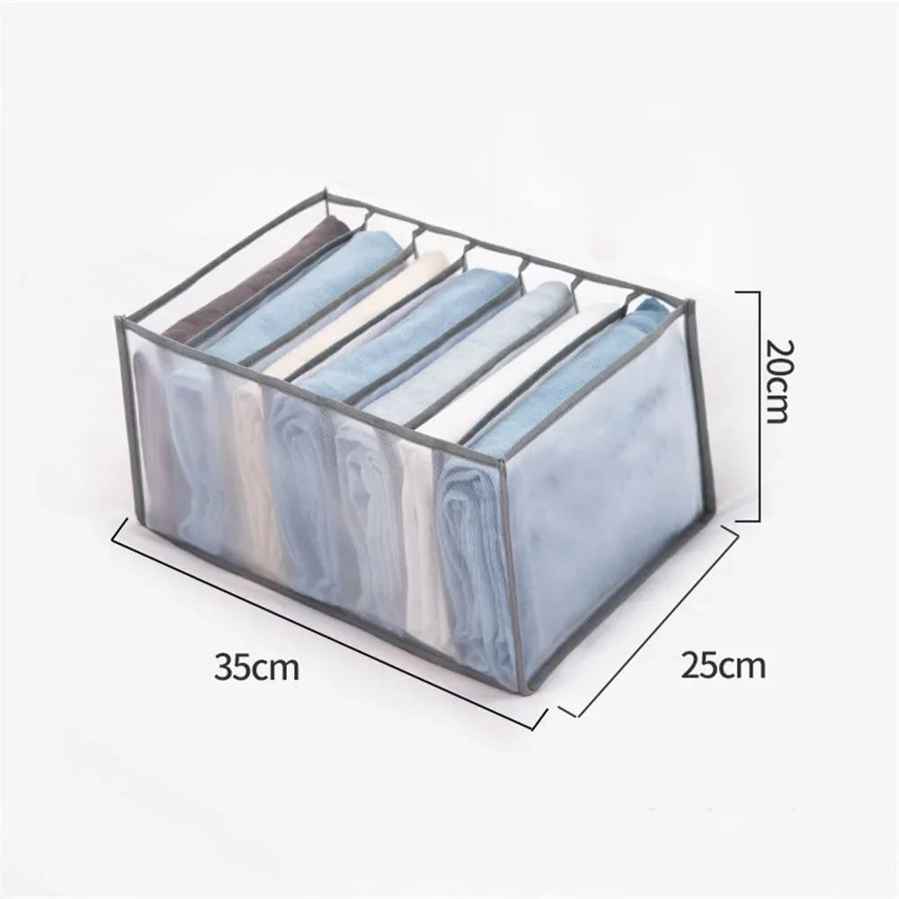 NeatNest™ Foldable Clothes Organizer – 6/7/9/11 Grid Wardrobe Divider