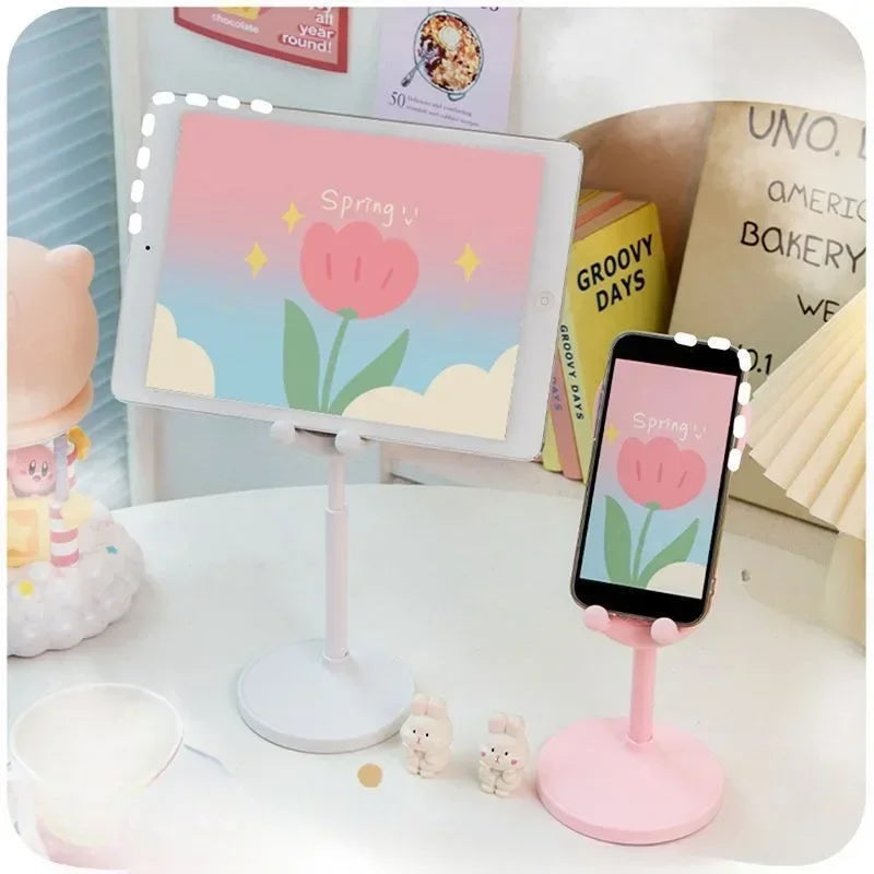 Mobile desktop stand mini cute cartoon bunny tablet universal stand adjustable telescopic lifting lazy stand