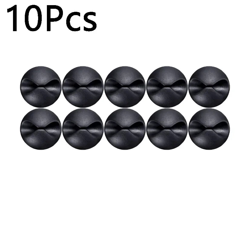 Self Adhesive Cable Clips Silicone USB Cable Organizer USB Charging Cable Winder Office Desktop Management Clips Cables Holder