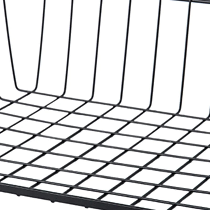 Multi Functional Perforated Kitchen Bathroom Storage Hanging Basket Storage Rack Iron Bottom Hanging Basket Hanging Wire Basket