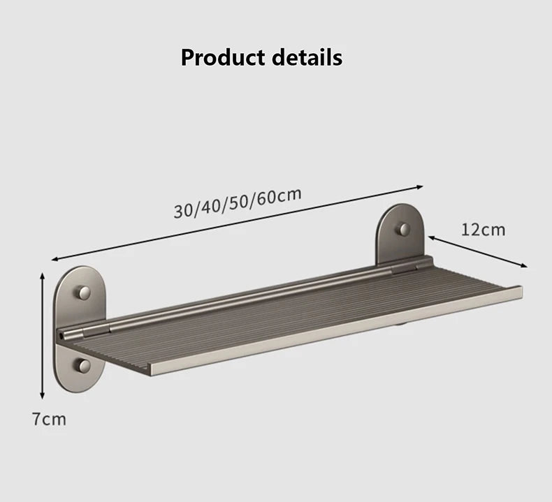 Bathroom Shelf Storage Rack Punch-Free Alumimum Foldable Shelf for Wall Bathroom Wash Basin Cosmetics Storage Organizers Shelves