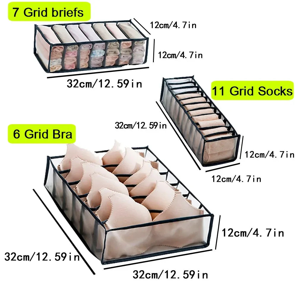 NeatNest™ Foldable Clothes Organizer – 6/7/9/11 Grid Wardrobe Divider