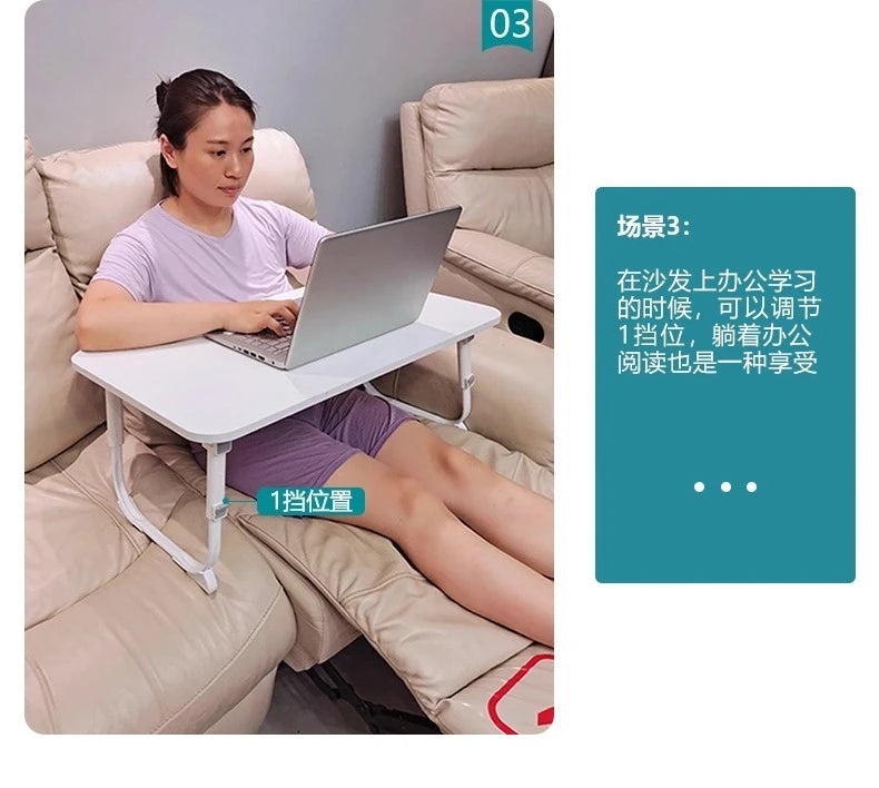 Folding Minimalist Corner Adjustable Portable Office Laptop Standing Desk Modern Ergonomic Lap L-Shaped Gaming Computer Bed