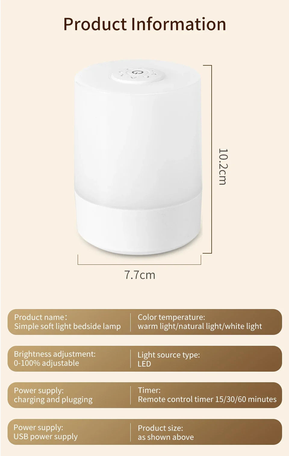 LED Touch Glow Night Light Remote Control Timing Dimming Baby Room Bedroom Lighting Table Lamp Decoration Bedside Sleeping Lamp