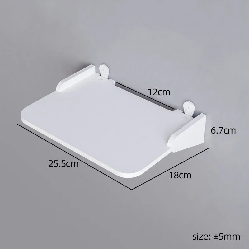 Wall Mount Floating Shelf WiFi Router Storage Removable Hidden Bracket TV Set Top Box Hanging Holder No Drill Hooks Organizer