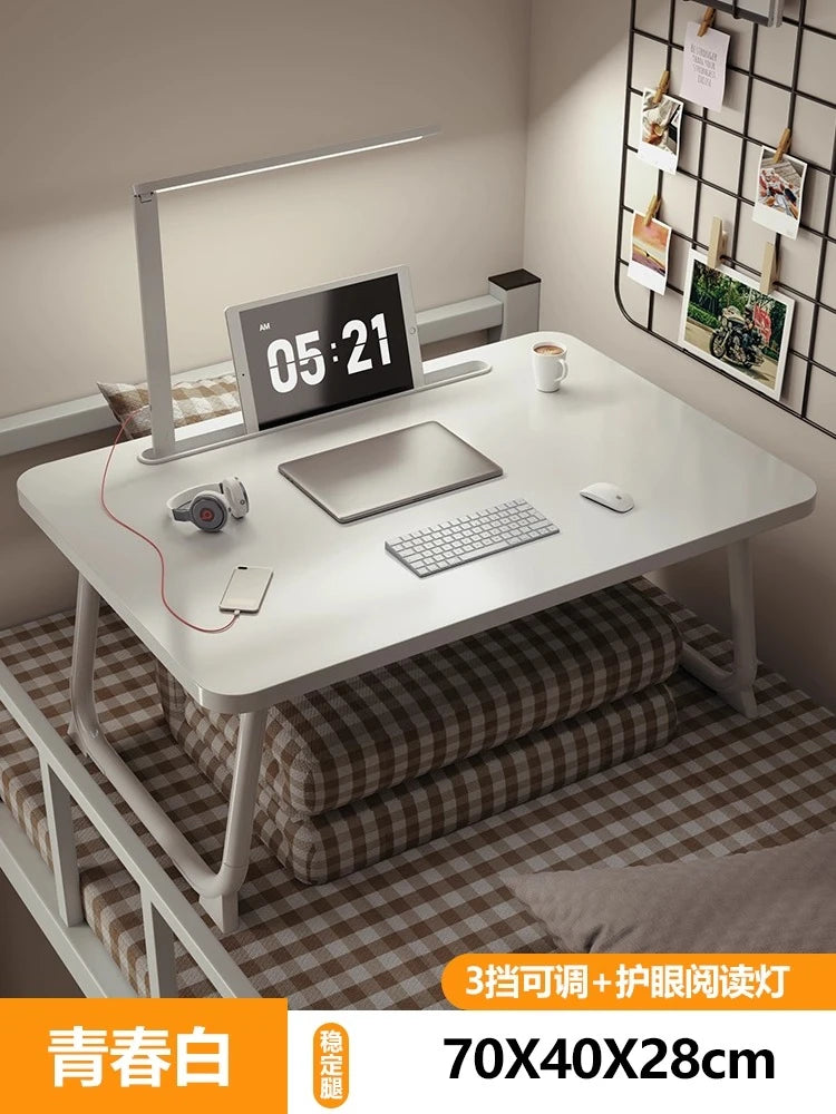 Folding Minimalist Corner Adjustable Portable Office Laptop Standing Desk Modern Ergonomic Lap L-Shaped Gaming Computer Bed