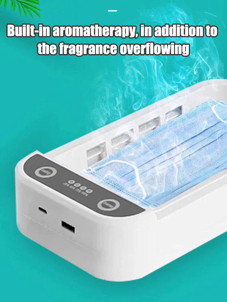 Disinfection Box UV 10w Multifunctional Mobile Phone Wireless Charger Disinfection Box Fully Sealed White Cleaning Box