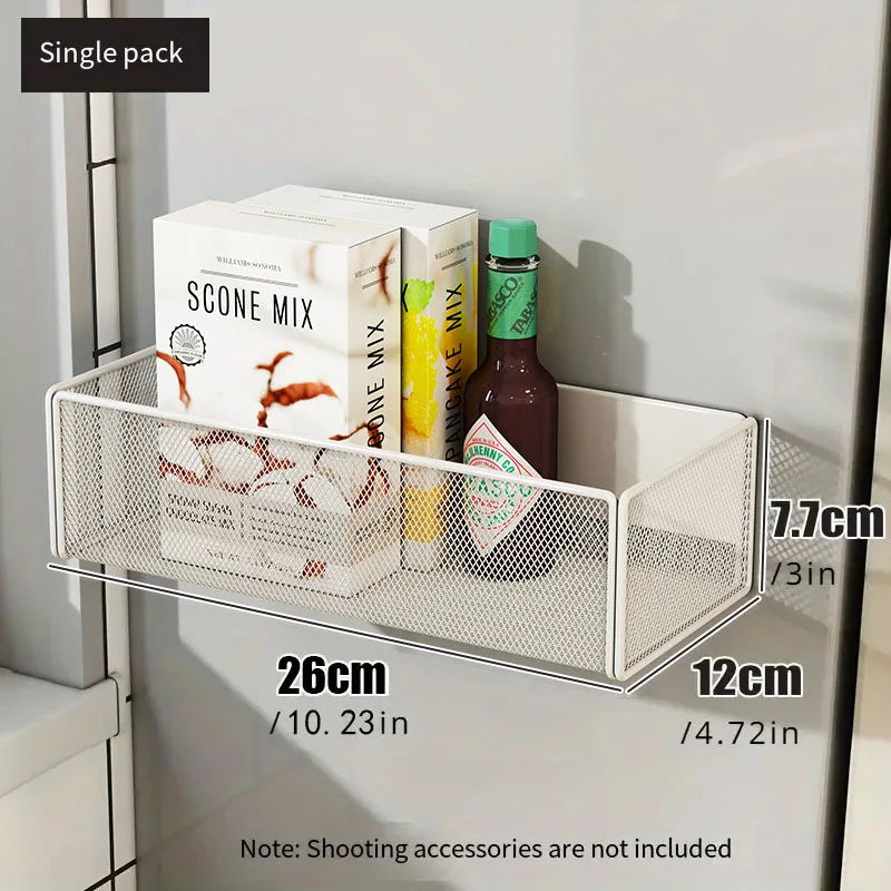 Magnetic Basket Organizer Holder for Fridge Magnetic Storage Bin Box Containers for Refrigerator Whiteboard Classroom