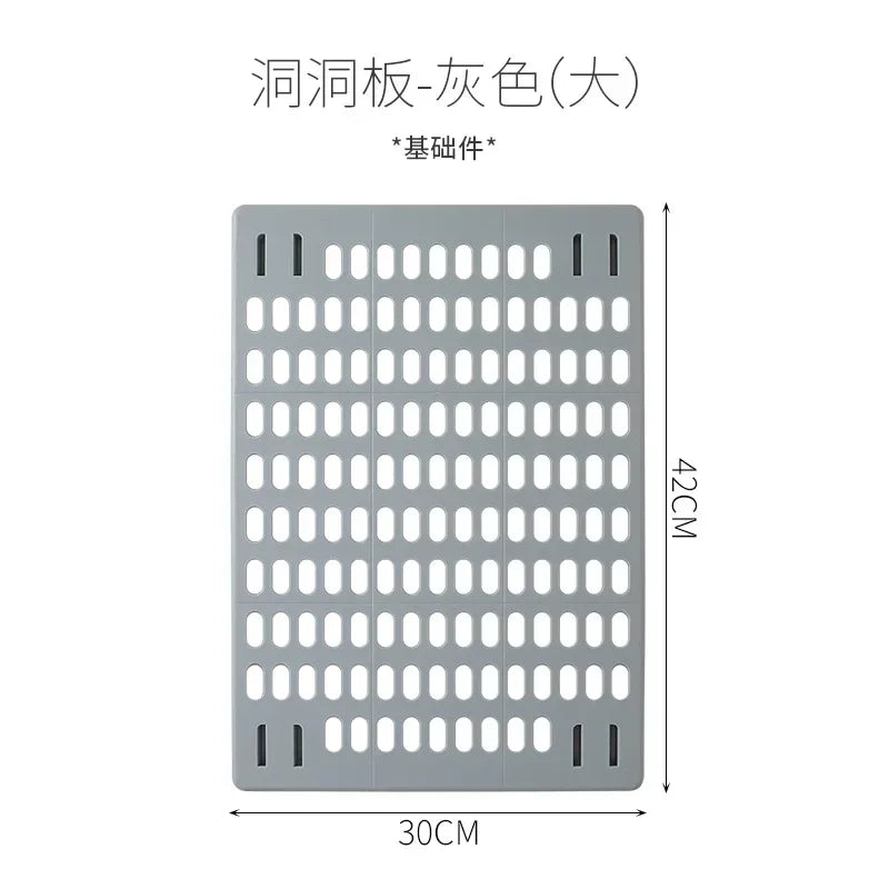 Hole Board Wall Shelf Hooks Self-adhesive Storage Rack Desk Organizer Room Organization Various Home Storage Accessories