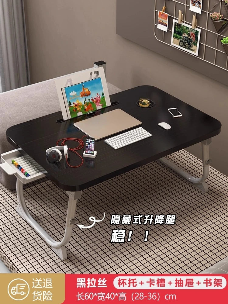 Folding Minimalist Corner Adjustable Portable Office Laptop Standing Desk Modern Ergonomic Lap L-Shaped Gaming Computer Bed