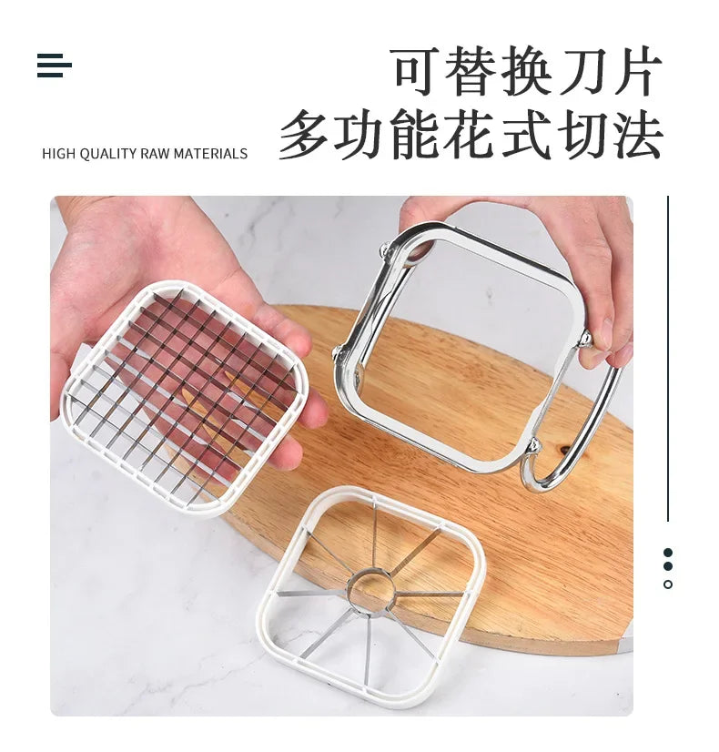 Multifunctional Creative 5 In 1 For Vegetable Fruit Food Cutter Cubes Apple Potato Grater French Fry Slicer Kitchen Accessories