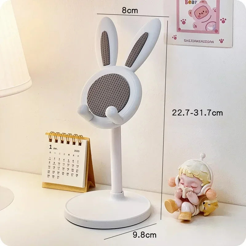 Mobile desktop stand mini cute cartoon bunny tablet universal stand adjustable telescopic lifting lazy stand