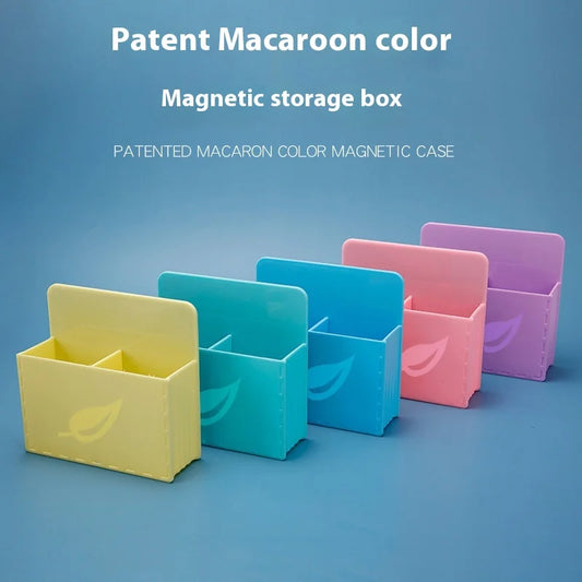 New Macaron Whiteboard Pen Storage Box Magnetic Hanging Suction Pen Holder Blackboard Wall Hanging Magnetic Graffiti Brush Box