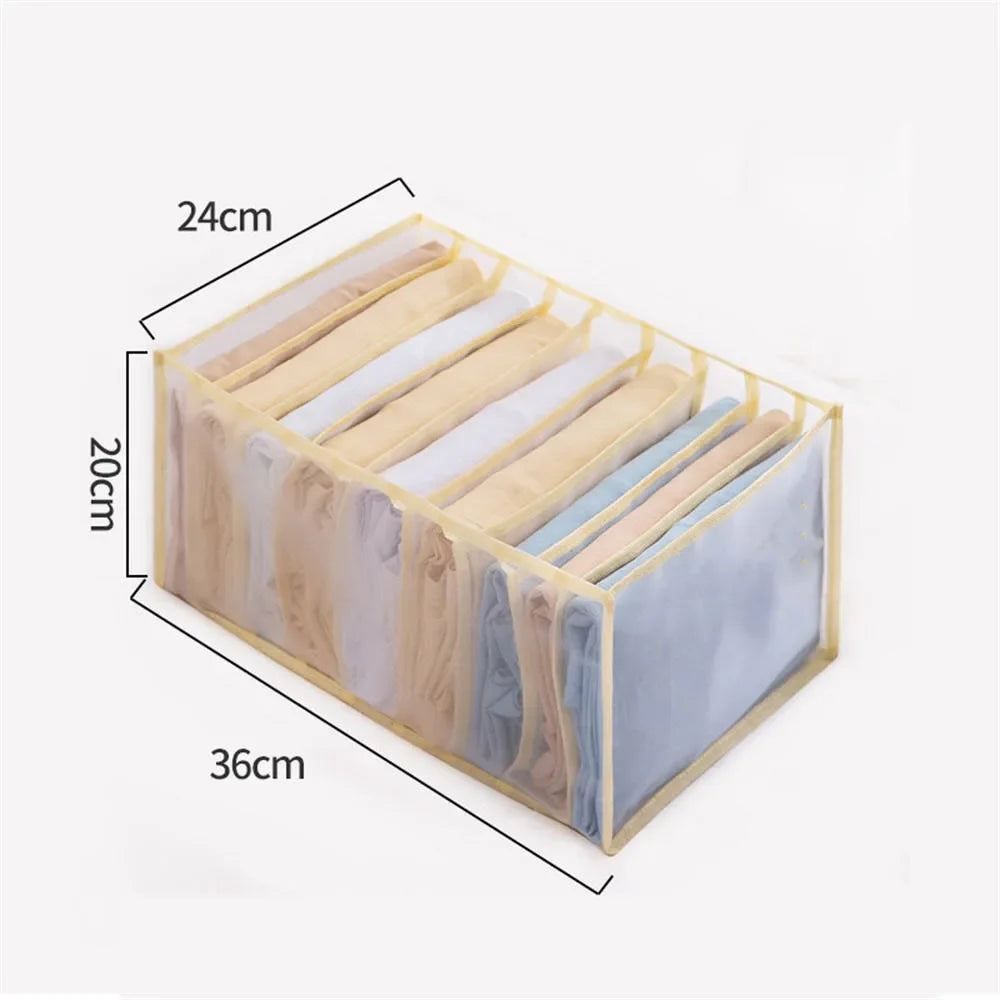 NeatNest™ Foldable Clothes Organizer – 6/7/9/11 Grid Wardrobe Divider