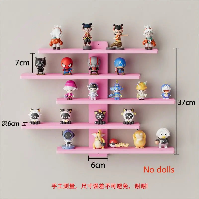 Wall-Mounted Display Shelf Organizer for Action Figures Small Building Blocks & Collectibles - Modern Home Decor Storage