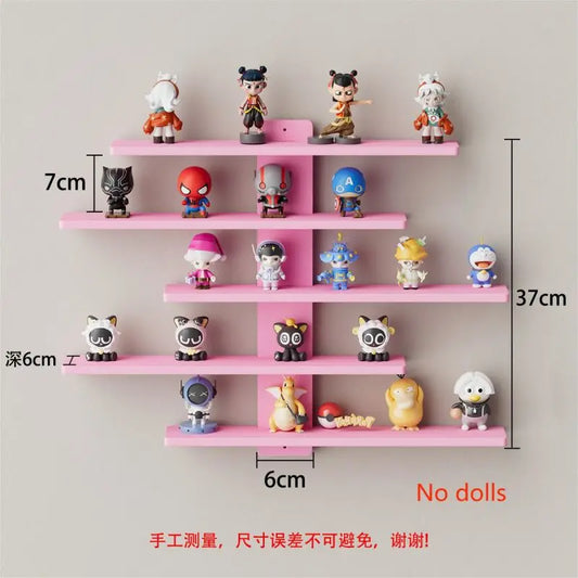 Wall-Mounted Display Shelf Organizer for Action Figures Small Building Blocks & Collectibles - Modern Home Decor Storage