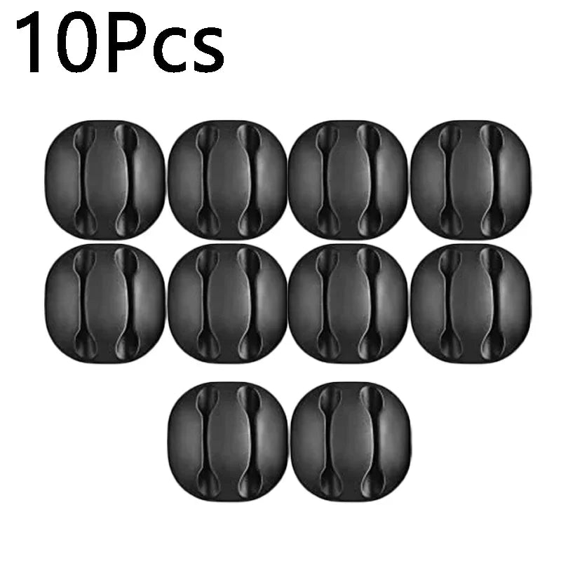 Self Adhesive Cable Clips Silicone USB Cable Organizer USB Charging Cable Winder Office Desktop Management Clips Cables Holder