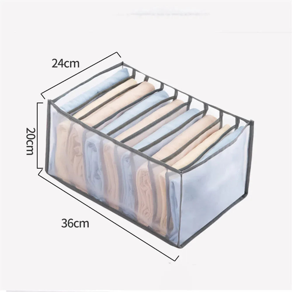 NeatNest™ Foldable Clothes Organizer – 6/7/9/11 Grid Wardrobe Divider