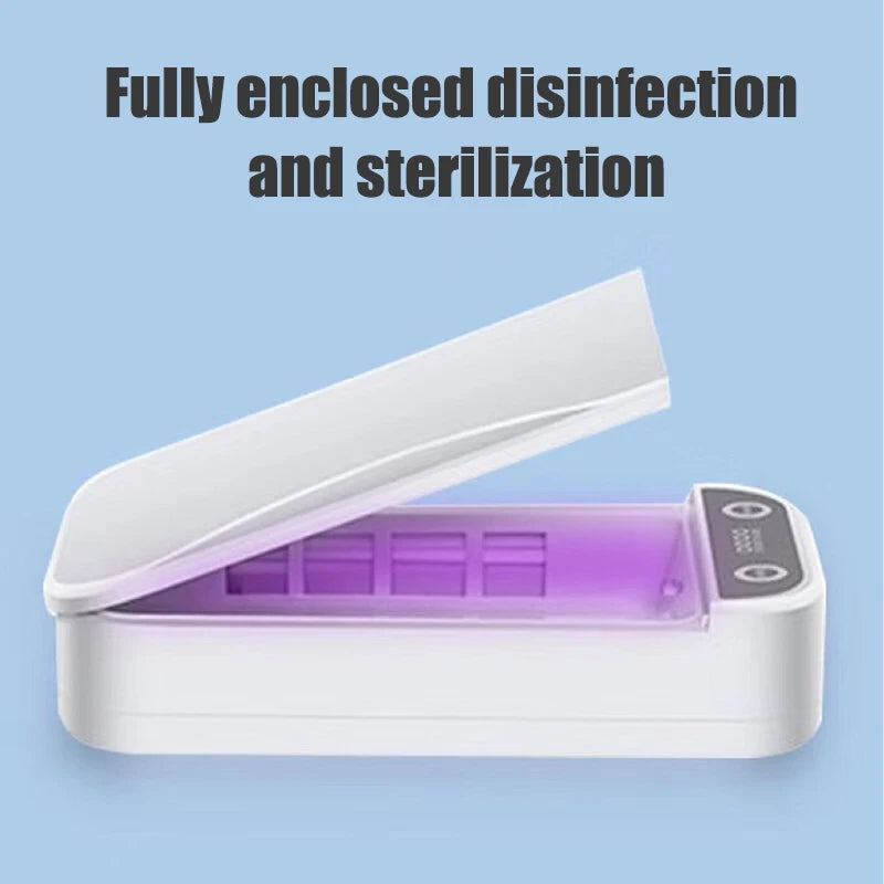Disinfection Box UV 10w Multifunctional Mobile Phone Wireless Charger Disinfection Box Fully Sealed White Cleaning Box