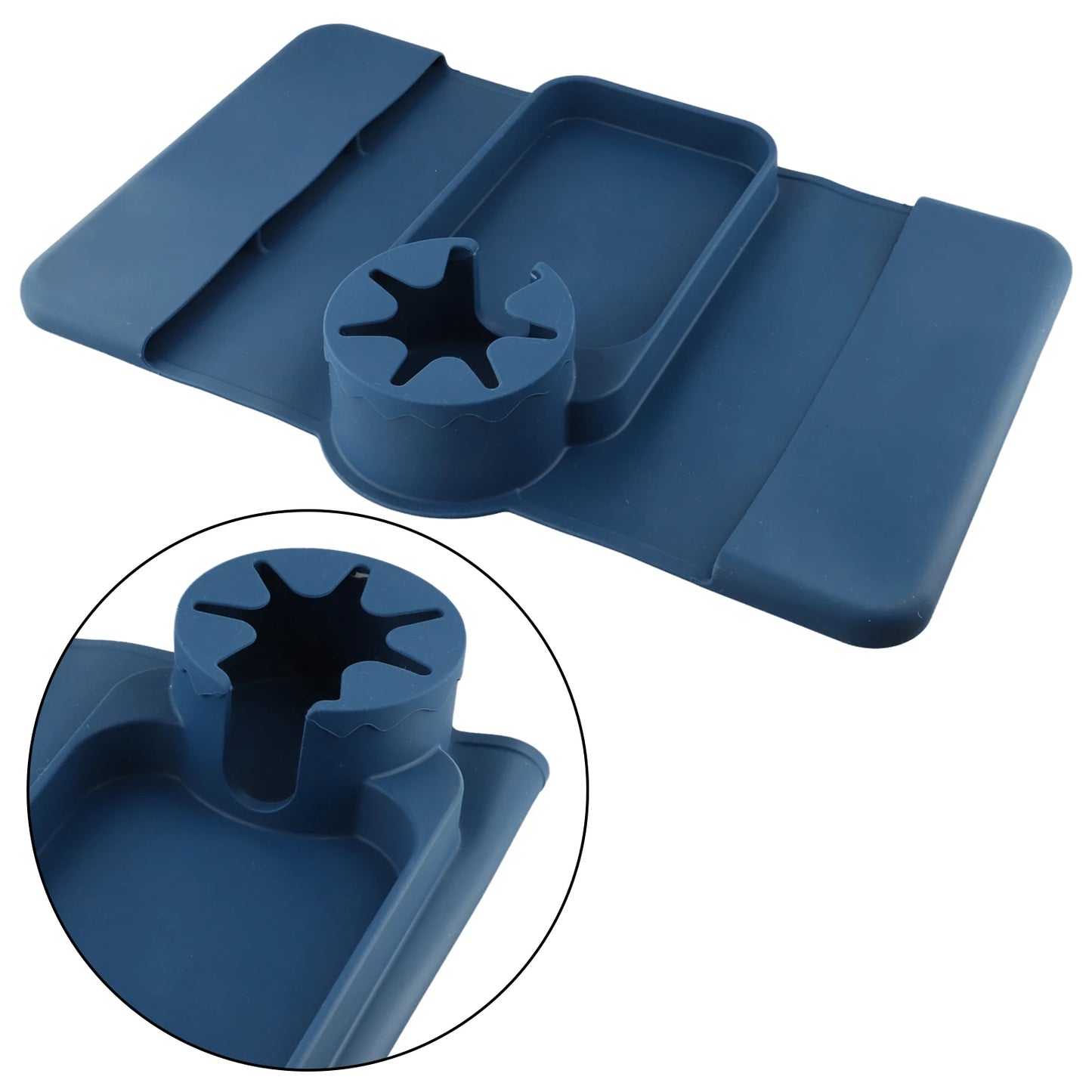 Non Slip Silicone Couch Cup Holder Tray with Side Pockets for Drinks and Remotes Convenient Organizer for Sofa
