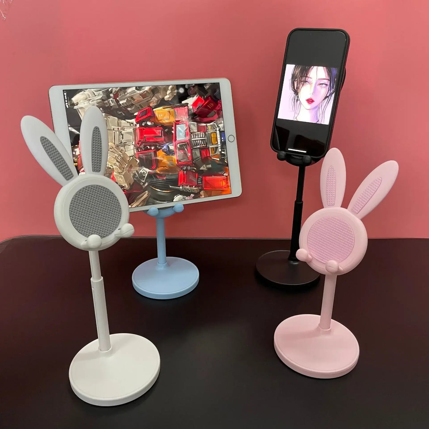Mobile desktop stand mini cute cartoon bunny tablet universal stand adjustable telescopic lifting lazy stand