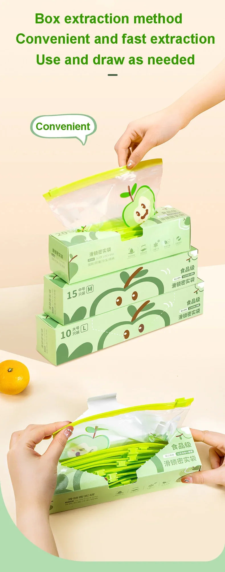Reusable Zip Lock Bag Food Grade Transparent Storage Bag Refrigerator Fresh-keeping Bag Food Sealed Fruit Food Freezing Special