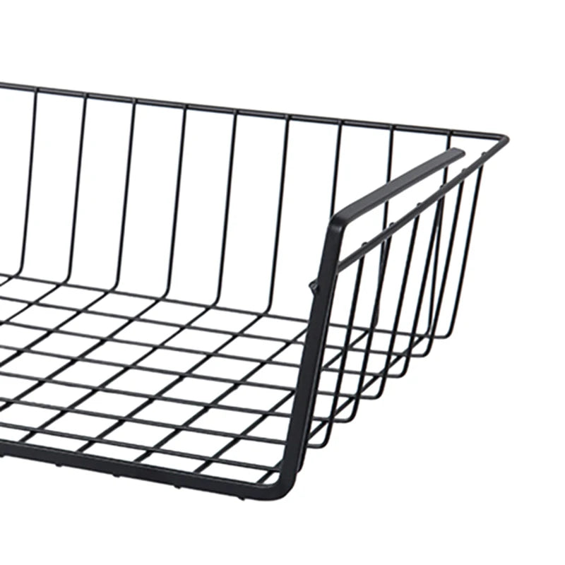 Multi Functional Perforated Kitchen Bathroom Storage Hanging Basket Storage Rack Iron Bottom Hanging Basket Hanging Wire Basket