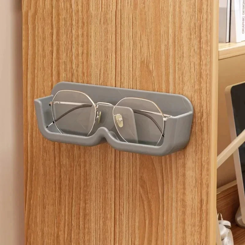 Wall Mounted Self-adhesive Glasses Storage Rack Sun-glasses Display Holder Wardrobe Decoration Home Storage Dispay Rack