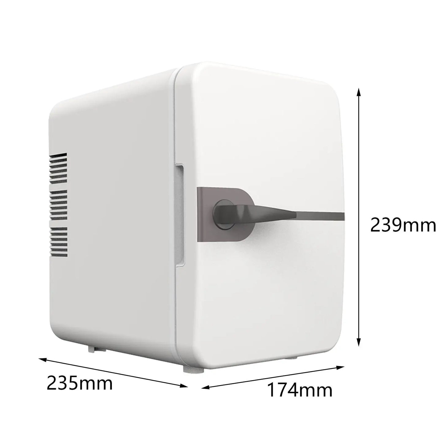 6L Mini Fridge Freestanding Beverage Refrigerator Cooler Adjustable Temperature USB Plug for Livingroom Dorm Bedroom Desktop