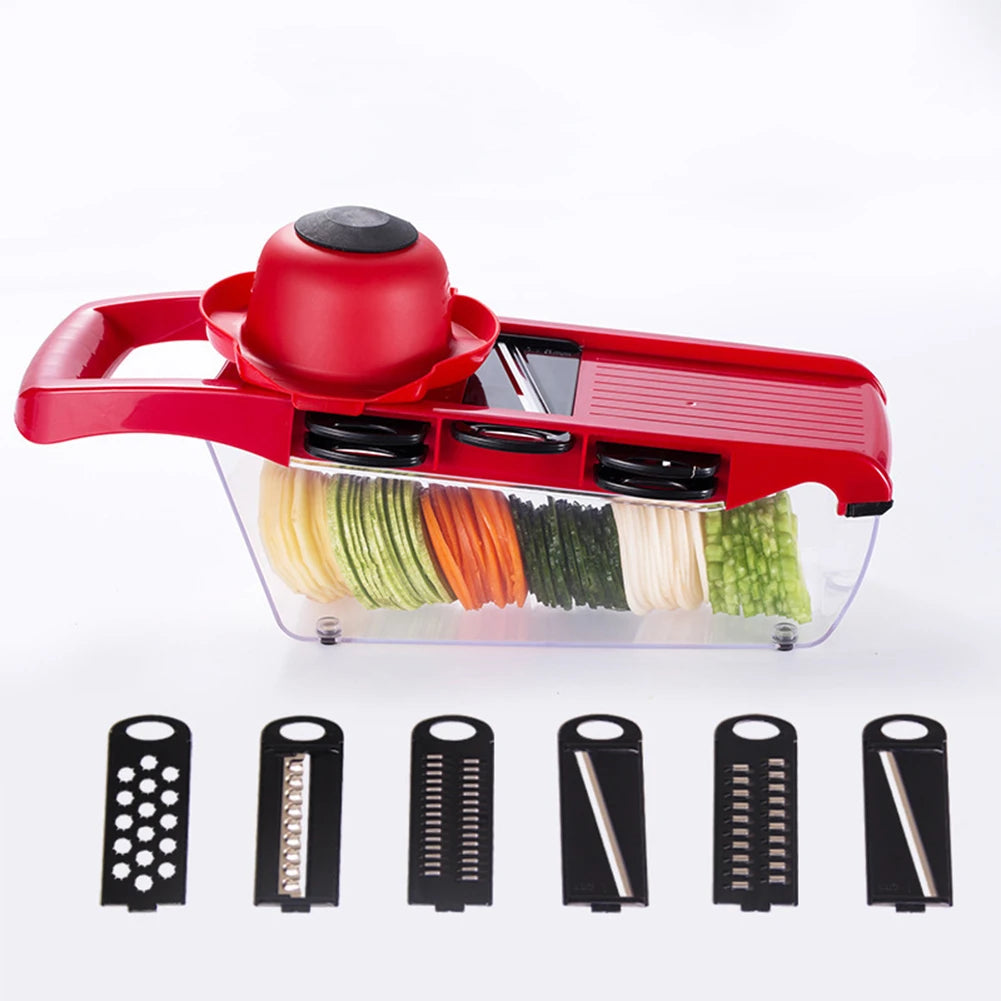 6 Modes Kitchen Tools Adjustable Mandoline Potato Vegetable Slicer French Fry Cutter Stainless Steel Vegetable Chopper Slicer