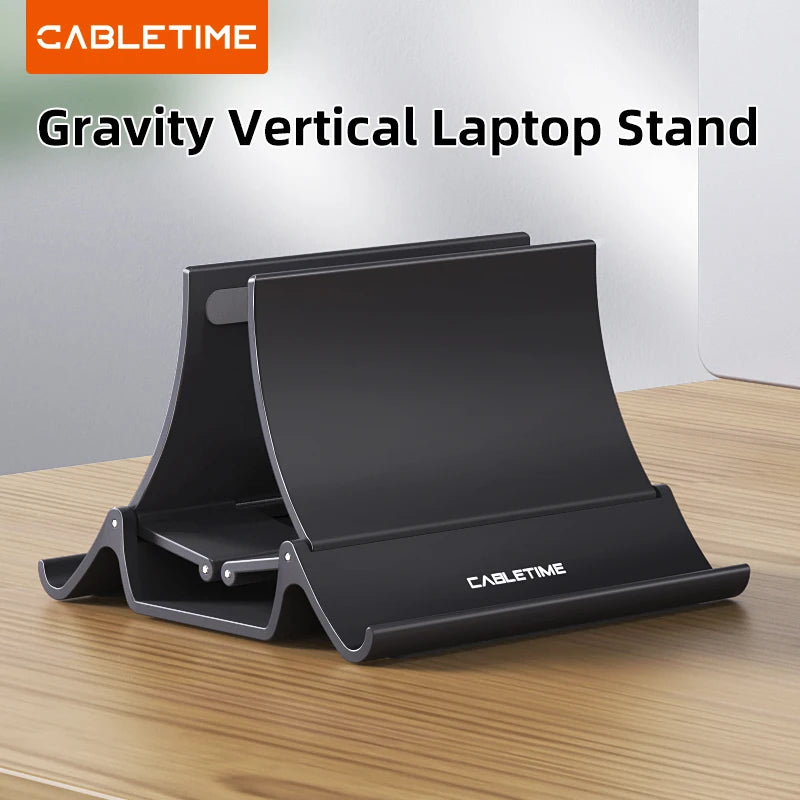 CABLETIME Vertical Laptop Stand Desktop Gravity Holder Notebook Support For MacBook Pro Air Surface HP Dell   iPad Tablet Stand