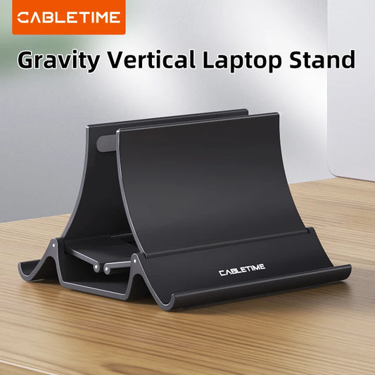 CABLETIME Vertical Laptop Stand Desktop Gravity Holder Notebook Support For MacBook Pro Air Surface HP Dell   iPad Tablet Stand