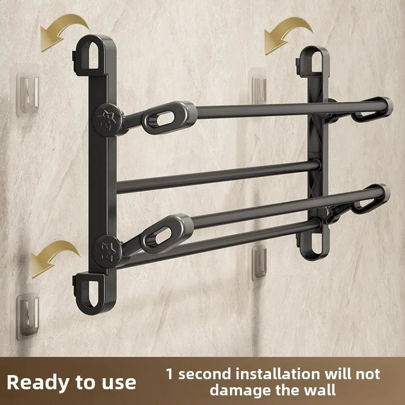 Multi-Functional Wall-Mounted Batoom oe Ra Foldable Metal Storage Organizer for Toiletries And Footwear behind Door