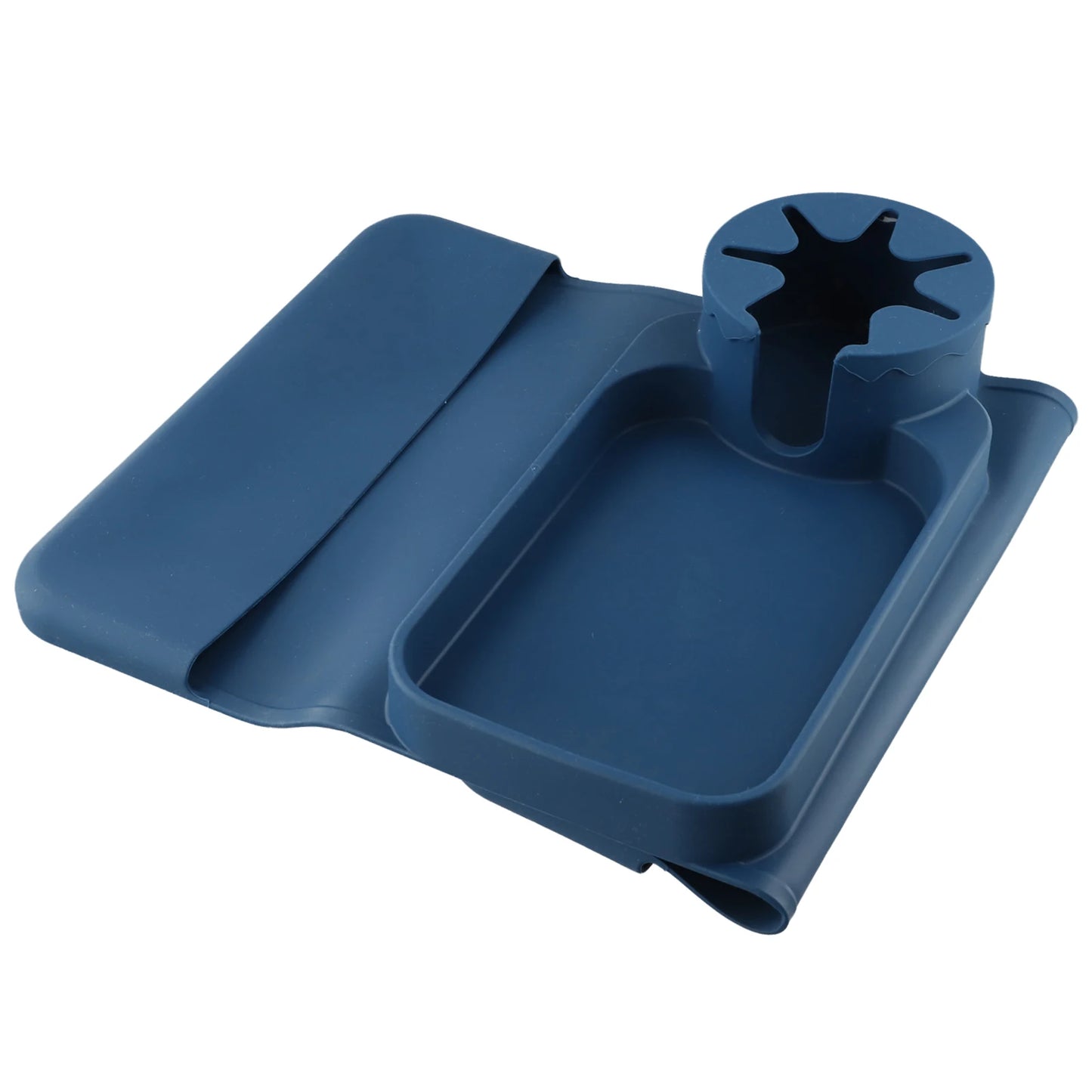 Non Slip Silicone Couch Cup Holder Tray with Side Pockets for Drinks and Remotes Convenient Organizer for Sofa
