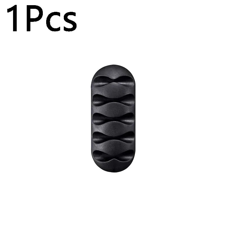 Self Adhesive Cable Clips Silicone USB Cable Organizer USB Charging Cable Winder Office Desktop Management Clips Cables Holder