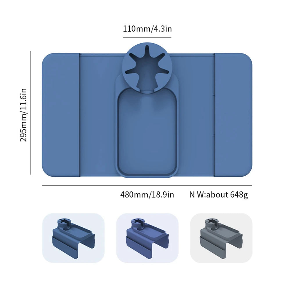Non Slip Silicone Couch Cup Holder Tray with Side Pockets for Drinks and Remotes Convenient Organizer for Sofa
